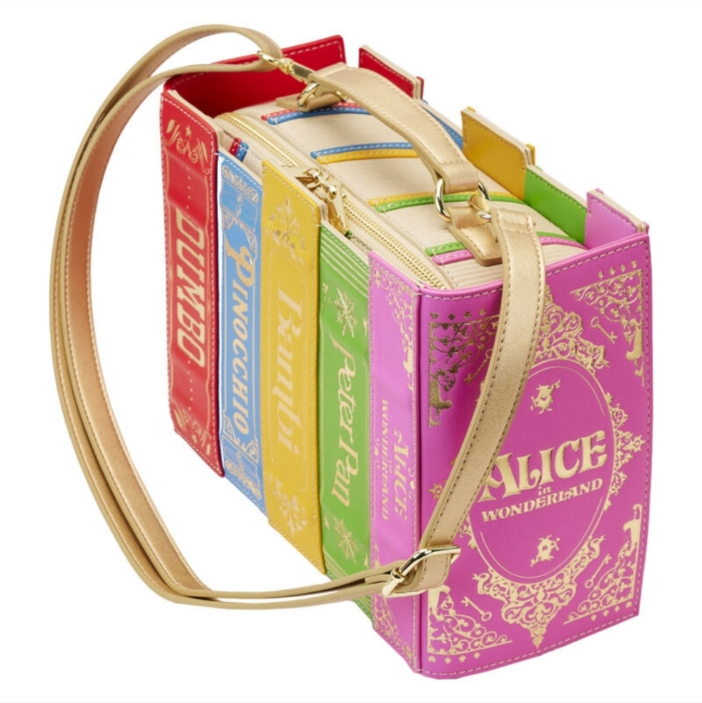 Disney Stitch Shoppe Classic Disney Books Crossbody Bag, Wallet, And Pin.